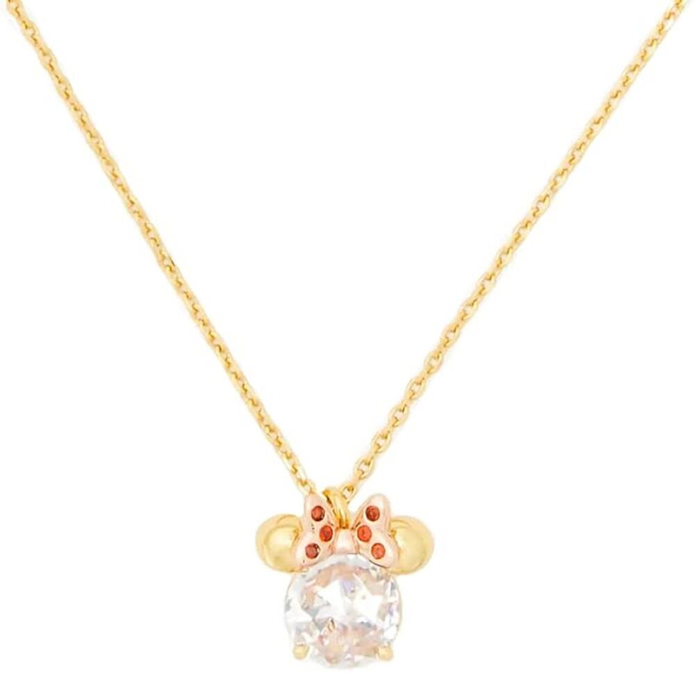 Kate Spade x Disney Minnie Mouse Clear Crystal Pendant Necklace